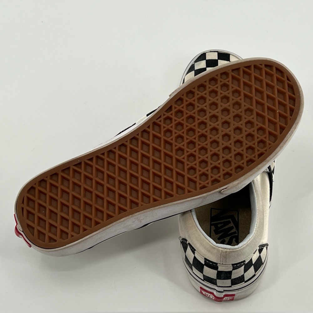 Vans Slip-On Checkerboard Black and White Sneakers - Picture 6 of 7